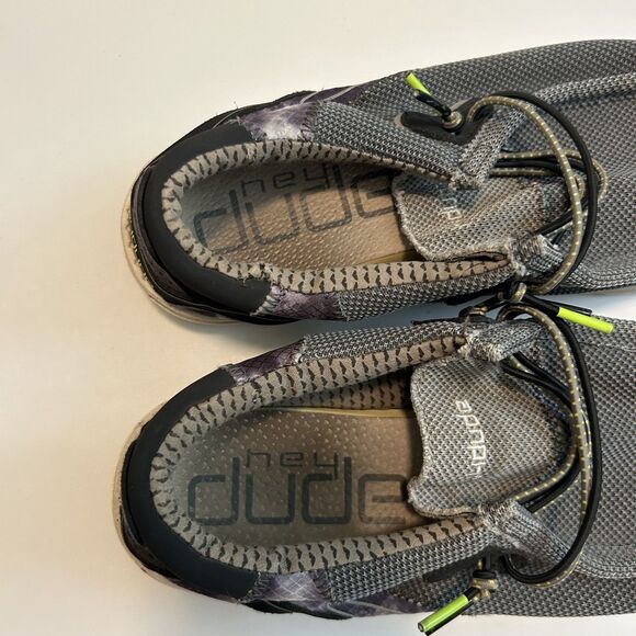 Hey Dude Wally Hawk Shoes Mens Size 9 Tie Dye Granite Grey Textured main image 5